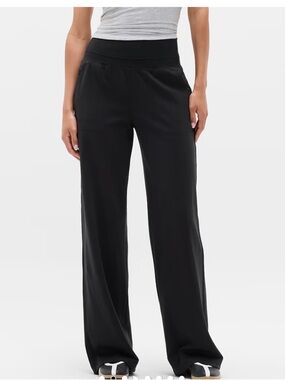 Athleta Black Wide-Leg Pull-On Venice Pants